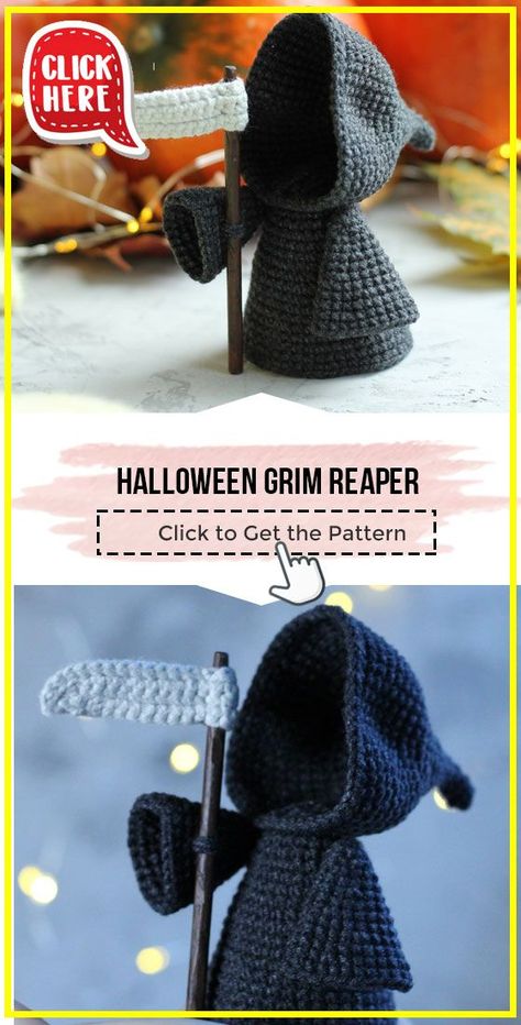 Halloween Grim Reaper, Fall Crochet Patterns, Crochet Halloween, Halloween Crochet Patterns, Crochet Gratis, Clothes Crochet, Crochet Design Pattern, Beginner Crochet Projects, Crochet Clothes For Women