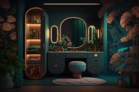 House Claims, Vanity Room Decor, Wallpaper Backdrop, Esthetics Room, Iconic Wallpaper, Design Master, Green Interiors, Bedroom House Plans, Room Makeover Inspiration