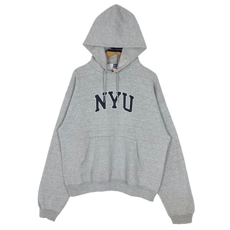 Nyu Sweatshirt, Hoodie Png, 90s New York, New York University, Empire State Of Mind, Nyc Girl, York University, Athletic Apparel, Logo Embroidery