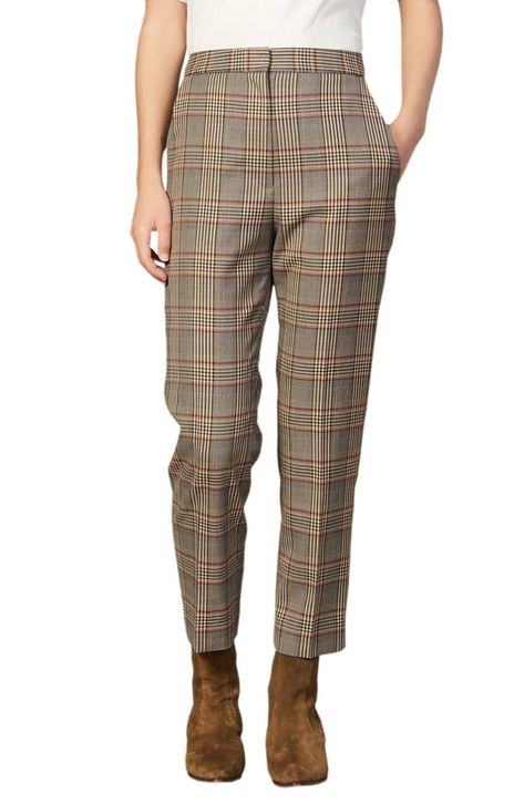 Dress Pants Outfits Work, Plaid Trousers Outfit, Brown Pants Outfit, Plaid Pants Outfit, Pants Nordstrom, Fall Winter Capsule Wardrobe, Dress Pants Outfits, Straight Cut Pants, Cool Outfit