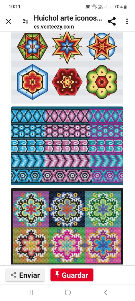 Huichol Art Pattern, Huichol Pattern, Huichol Art, Colour Palettes, Pattern Art, Tattoos, Beads, ? Logo, Pattern