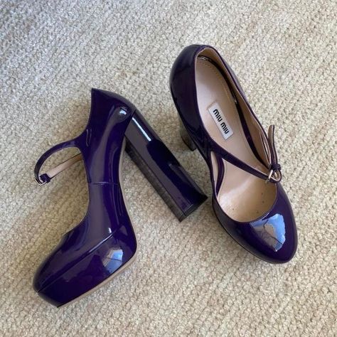 Purple high heels