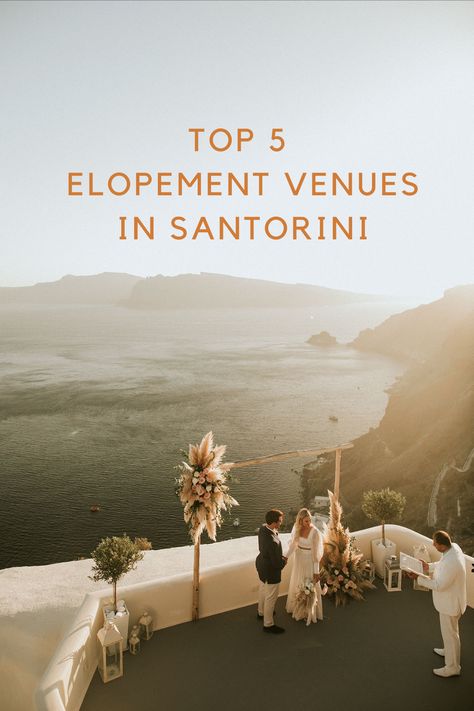 Elopement In Santorini, Greek Elopement Santorini, Santorini Honeymoon Romantic, Elopement Ideas Greece, Weddings In Greece Santorini, Elopement In Greece, Greece Elopement Packages, Eloping In Greece, Elope In Greece