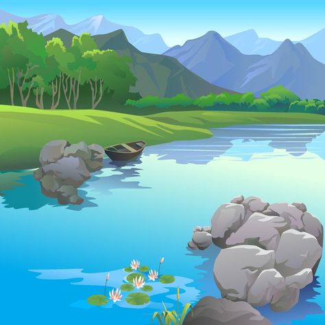 Landscape Body Of Water Sea Land background Episode Interactive Backgrounds, Cartoon Background, Landscape Illustration, Animation Background, Best Graphics, Vector Artwork, Alam Yang Indah, Anime Background, Vector Background