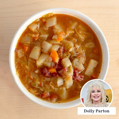 Dolly Parton Recipes, Hearty Vegetable Soup, Recipes Chili, Celebrity Recipes, Soups And Chowders, Soup Chowder, Stone Soup, Asparagus Soup, Turkey Soup