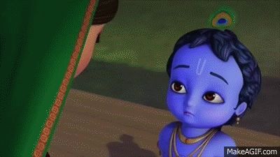 via makeagif Krishna Gif Images, Janmashtami Gif, Cartoons Krishna, Krishna Avatar, Krishna Gif, Radhe Krishna Wallpapers, Radha Krishna Songs, Krishna Flute, Little Krishna