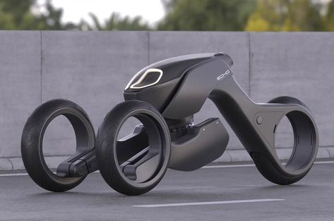 This self-driving trike is made for a Robocop sequel and a dystopian future that awaits us all Electric Four Wheeler, Electric Trike, Dystopian Future, Concept Motorcycles, Concept Car Design, Futuristic Art, Motorcycle Design, Yanko Design, Futuristic Cars