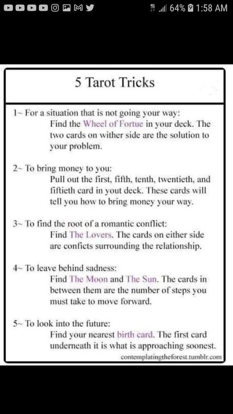 How To Bond With Tarot Deck, Tarot Spells Witchcraft, Tarot Card Tips, Tarot Tricks, Tarot Card Layouts, Tarot Guidebook, Tarot Reading Spreads, Tarot Interpretation, Tarot Cards For Beginners