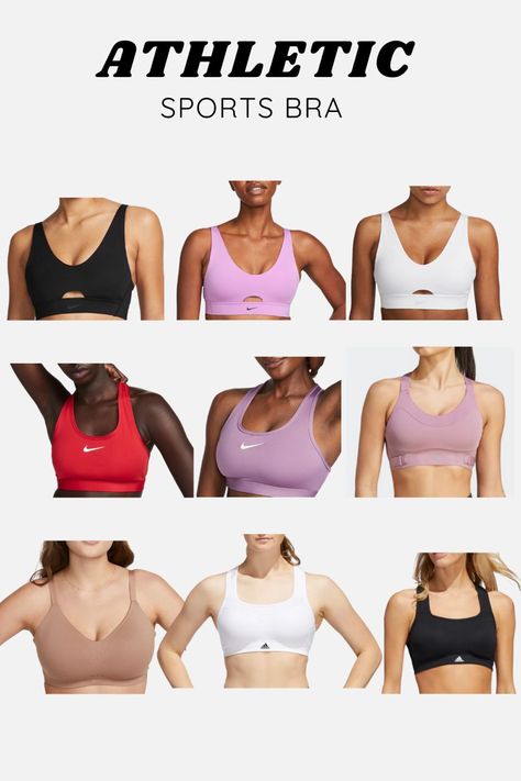 ATHLETIC SPORTS BRA Nike Fitness, Workout Pilates, Sports Bra Nike, Bra Nike, Adidas Sports Bra, Nike Workout, Yoga Sports Bra, High Intensity Workout, Nike Sports Bra