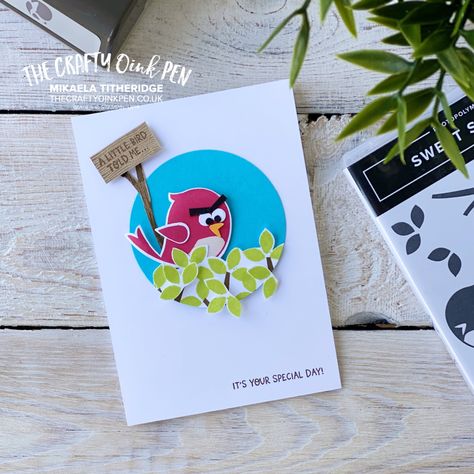 Sweet Songbirds to Christmas Robins - The Crafty oINK Pen Stampin Up Songbird Builder Punch, Sweet Songbirds, Christmas Robins, Song Birds, Star Tutorial, Bird Birthday, Bird Cards, Fancy Fold Cards, Su Cards