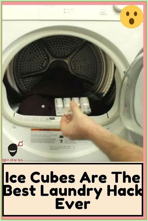 Ice Cubes Are The Best Laundry Hack Ever #lifehack Cube Hack, Laundry Dryer, School Communication, Health Planner, Doing Laundry, Folding Clothes, Laundry Hacks, Diy Life Hacks, Diy Life