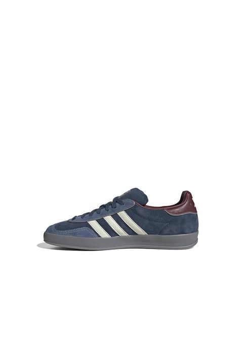 Adidas Gazelle Indoor Shoes Crew Navy/gold Metallic/off White | Karen Walker Navy Trainers, Gazelle Shoes, Adidas Gazelle Indoor, Clothing Aesthetic, Indoor Shoes, Navy Shoes, Karen Walker, Athletic Performance, Navy Gold