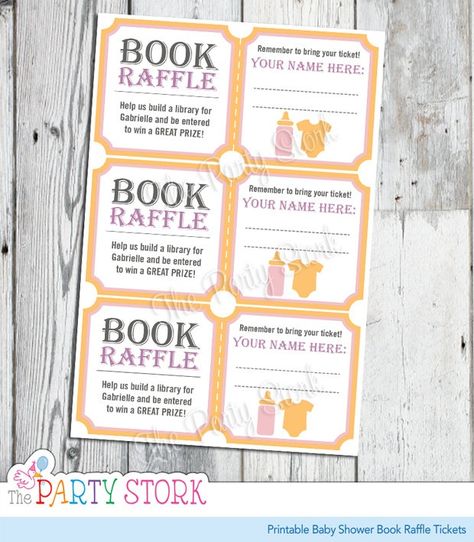 baby shower raffles ideas | Baby Shower Book Raffle Tickets, Pink for Girl, PRINTABLE Baby Shower ... Book Raffle, Raffle Ideas, Baby Shower Game Prizes, Nautical Birthday Party, Orange Baby Shower, Baby Cooking, Getting Ready For Baby, Anna Marie, Shower Stuff