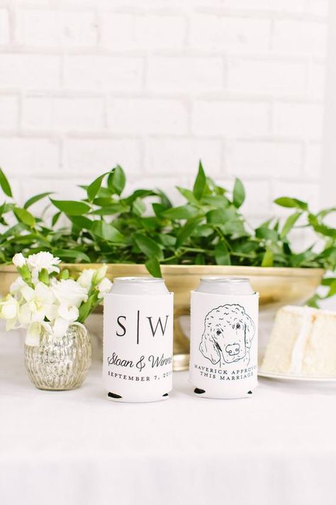 Pet Drawing Wedding Favors Neoprene Personalized Wedding Favors Neoprene Can Coolers Custom Dog Drawing Wedding Can Coolers Dog Party by SipHipHooray Pet Sketch, Poodle Drawing, Lover Wedding, Custom Wedding Monogram, Pet Drawing, Party Planners, Pets Drawing, Wedding Pets, Party Essentials