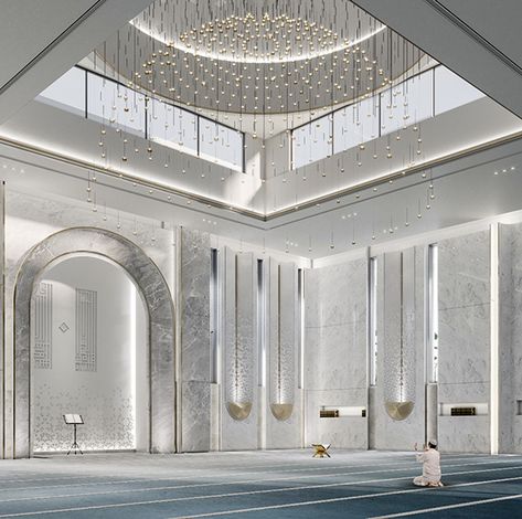 Masjid Interior Design, Masjid Interior Design Modern, Small Mosque Design Interior, Interior Mosque, Mosque Interior Design, Masjid Interior, Interior Masjid, Masjid Design, Mosque Interior