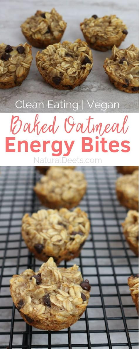 If there is one food combination that anyone can enjoy, it is bananas and chocolate! I could eat chocolate covered bananas everyday… If you try hard enough, you can even justify it because bananas are fruits! Every Sunday I bake a few batches of mini mu Healthy Mini Muffins Clean Eating, Healthy Oatmeal Muffins Clean Eating, Vegan Oatmeal Cups, Vegan Baked Oatmeal Cups, Mini Oatmeal Cups, Vegan Banana Oatmeal Muffins, Vegan Mini Muffins, Oatmeal Mini Muffins, Vegan Oatmeal Muffins