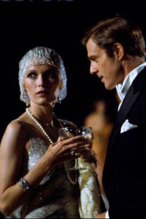 Beaded Headdress, Triumph Motorbikes, Jay Gatsby, Beaded Headpiece, Mia Farrow, New Year’s Day, Gatsby Style, Making A Movie, Robert Redford