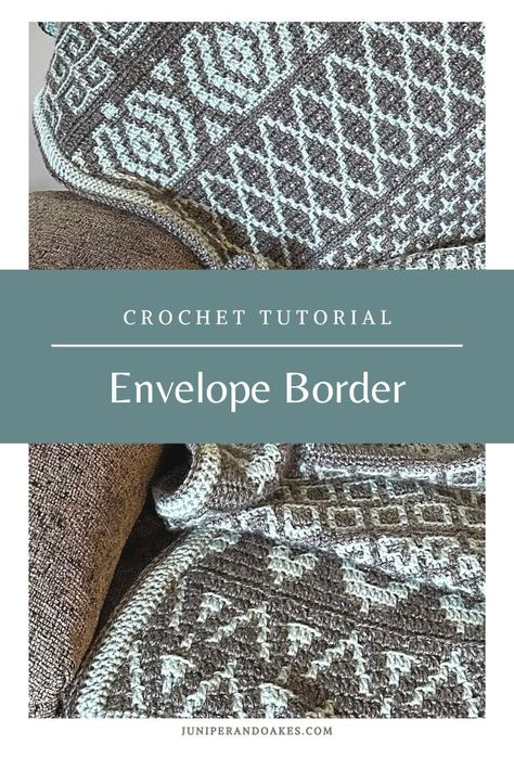 Envelope Border Design, Mosaic Crochet Projects, Crochet Blanket Border Pattern, Crochet Envelope Border, Envelope Border Crochet, How To Mosaic Crochet, Crochet Mosaic Blanket Free Pattern, Mosaic Crochet Blanket Patterns, Mosaic Crochet Border Patterns