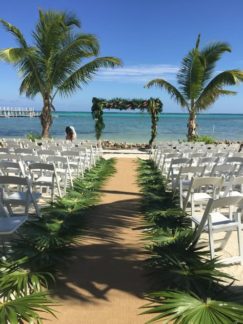 Jamaica Beach Wedding, Green Beach Wedding, Beach Gazebo, Wedding Pergola, Brazilian Wedding, Belize Wedding, Wedding Setup, Wedding Color Pallet, Dream Beach Wedding