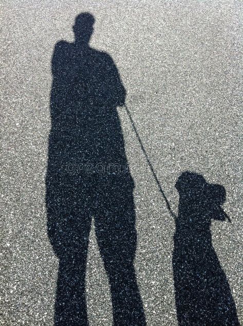 Shadow of Man and Dog Walking. A shadow of a dog on a leash with a man walking. #Sponsored , #Ad, #Affiliate, #Dog, #Shadow, #man, #Walking Dog On A Leash, Dog Shadow, Shadow Man, Watercolour Ideas, Dog Poses, Black And White Dog, Shadow Pictures, Horses And Dogs, Man And Dog