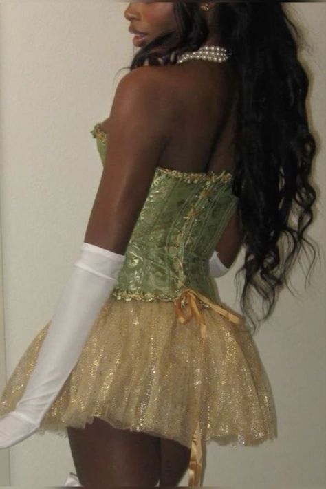 tiana amazon halloween costume | easy tiana princess halloween costume | green corset aesthetic. green corset with yellow ribbon for tiana halloween costume. easy Disney princess and the frog halloween costume. girly halloween party costume. trendy halloween costume. halloween costume idea 2023. easy halloween costume idea. diy halloween costume idea. girly halloween costume. teen girl halloween costume. girly halloween costume idea. halloween costumes teenage girl. halloween costumes women. Tiana Costume, Tiana Princess, Classy Halloween Costumes, Princess Halloween Costume, Trio Halloween Costumes, Hot Halloween Outfits, Fantasia Disney, Pretty Halloween Costumes, Couples Halloween Outfits