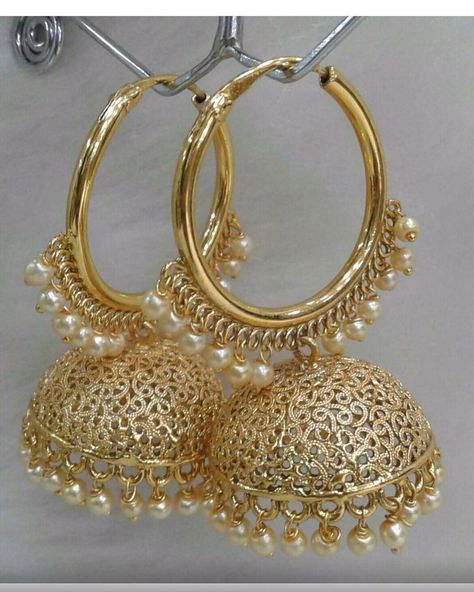 Jimikki Kammal, Afghani Jewelry, Gold Bali, Indian Jewelry Earrings, Bali Earrings, Indian Jewellery Design Earrings, Wedding Jewellery Collection, Indian Jewelry Sets, Bridal Gold Jewellery Designs