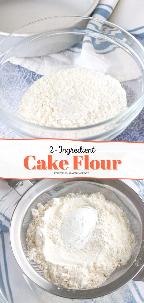 Making Cake Flour, Make Cake Flour, What Is Cake Flour, Gluten Free Cake Flour, All Purpose Flour Recipes, Cake Flour Recipe, 2 Ingredient Cakes, Cake Flour Substitute, Homemade Dry Mixes