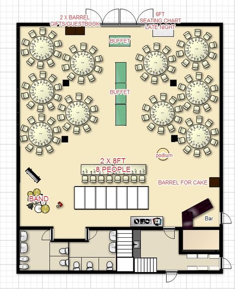 Buffet Layout, Cake Band, Food Plan, Buffet Food, Seating Charts, Guest Book, Floor Plan, Floor Plans, Wedding Ideas