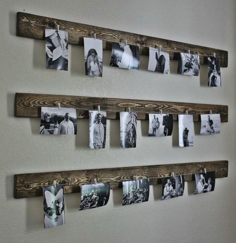 DIY Wired photo rack. Gallery Wall Ideas and Inspiration for PIcture Frame Displays.  Family picture frame ideas and ornament for displaying your home portraits. Hanging Family Pictures, Cadre Photo Diy, Family Photo Gallery Wall, Popular Photo, Family Picture Frames, Hang Pictures, Photo Wall Gallery, Diy Picture Frames, Diy Picture