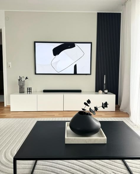 Black Living Room Decor, Modern Apartment Living Room, Black And White Living Room, Latest Living Room Designs, Home Hall Design, Apartment Living Room Design, Dream Apartment Decor, Future Apartment Decor, Cozy Holiday