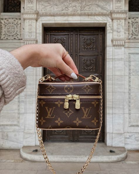 Louis Vuitton monogram nice nano with chain Nice Mini Lv, Shopping Aesthetics, Designer Wishlist, Luxury Wishlist, Louis Vuitton Bucket Bag, Dream Bags, Mini Crossbody Purse, Vanity Bag, Designer Replica