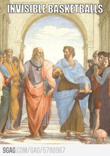 Invisible. Basketballs Art History Memes, School Of Athens, Classical Art Memes, Istoria Artei, History Jokes, Vatican Museums, History Humor, Socrates, Ap Art