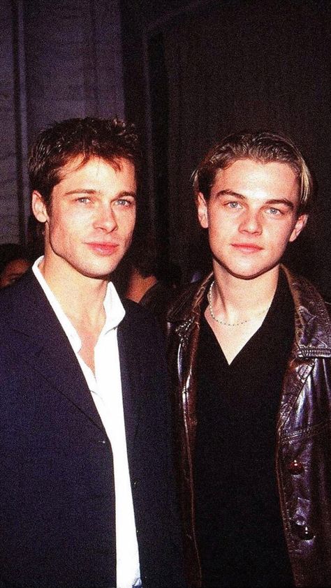 Brad Pitt And Leonardo Dicaprio 90s, Leo Brad And Johnny, Johnny Depp Brad Pitt Leonardo Dicaprio, 90's Hollywood Actors, Brad Pitt Young 90s, Brad Pitt 90s Wallpaper, Actors In The 90s, Brad Pitt 80s, Brad Pitt Aesthetic