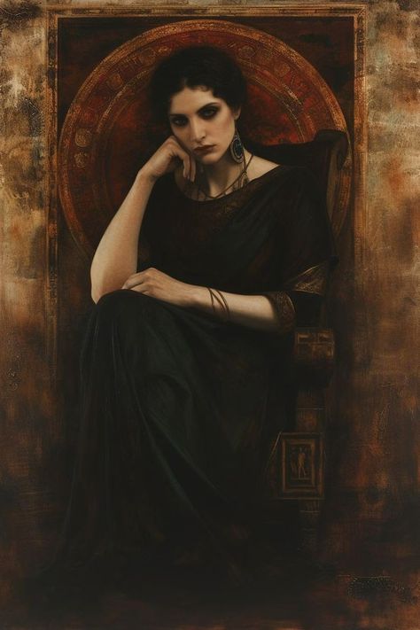 Circe Art Mythology, Greek Gothic Aesthetic, Greek Mythology Fantasy Art, Ancient Greek Mythology Art, Greek Muse Aesthetic, Ancient Witch Aesthetic, Indian Witch Aesthetic, Roman Priestess, Circe Costume