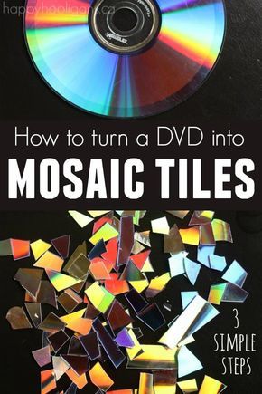 Dvd Craft, Cd Mosaic, Cd Crafts Diy, Old Cd Crafts, Cd Project, Recycled Cds, Happy Hooligans, Old Cd, Old Cds