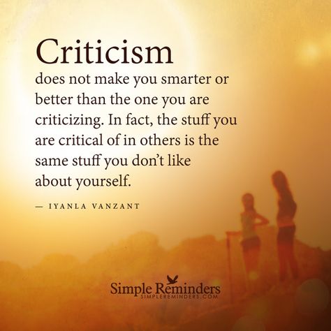 Criticism does not make you smarter or better… Iyanla Vanzant Quotes, Criticism Quotes, Awesome Husband, Iyanla Vanzant, Bear Quote, German Quotes, Simple Reminders, Fav Quotes, Common Sense