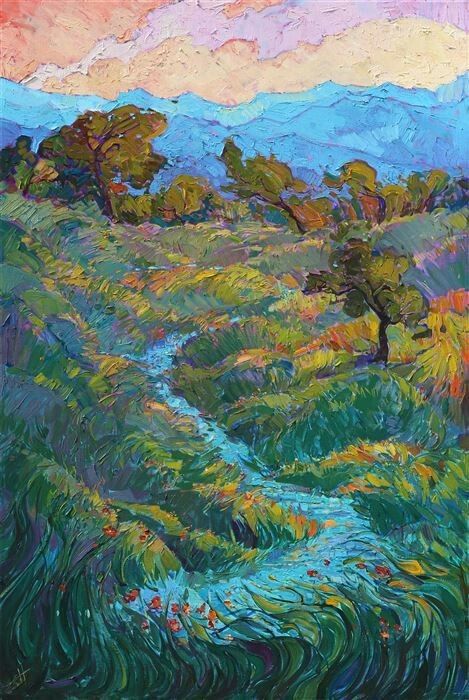 Impressionism Digital Art, Mountain Impressionist Painting, Impressionism Tree Painting, Impressionist Mountains, Contemporary Expressionism, Autumn Painting Impressionism, Erin Hanson, Modern Impressionism, Naha