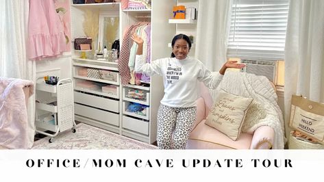 mom cave, office tour, glam room, office tour Glam Room Office, Mom Cave Ideas, Cave Video, Moms Cave, Mom Cave, Office Tour, Glam Room, Home Organizing, Life Plan