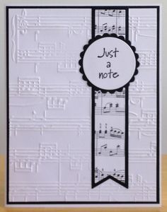 Musical Cards, Hello Cards, Cricut Cards, Embossed Cards, Music Note, Card Layout, Card Sketches, Note Paper, Note Card