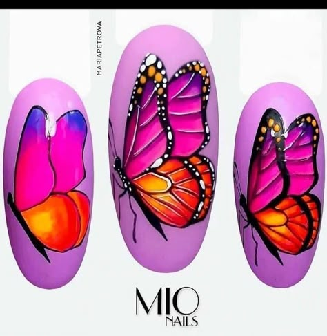 Butterfly Drawing Nails, Baterflay Nailart, Nail Butterfly Art, Butterfly Art Nails, Nail Art Butterfly Design, Butterfly Nails Design, Nail Art Papillon, Butterfly Nail Art Designs, Nail Art Butterfly