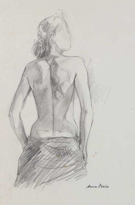 How To Draw A Body From Behind, Body From Behind Drawing, Human Back Drawing, Back Sketch Women, Back Drawing Reference Female, Figure Drawing Reference Female, Drawing From Behind, Pose From Behind, Drawing Reference Female