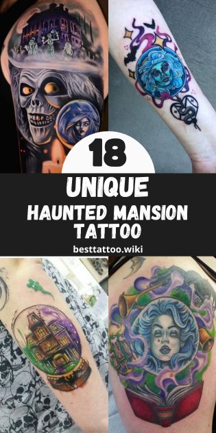 Dare to delve into the world of the supernatural with body art that stands the test of time. A haunted mansion tattoo is more than ink on skin—it’s a passage to the other side, a membership card to an exclusive club of aficionados who cherish the eerie and the sublime. In this exploration of 18 Haunted Mansion Tattoo Ideas for 2024, we'll uncover designs that pay homage to Disney's beloved spooky attraction, embodying everything from the tightrope-walking bride to the mansion’s ghostly ... Mansion Tattoo, Haunted Aesthetic, Haunted Mansion Tattoo, Ethereal Bride, Tightrope Walker, Small Couple Tattoos, Matching Sister Tattoos, Intricate Tattoo, The Haunted Mansion