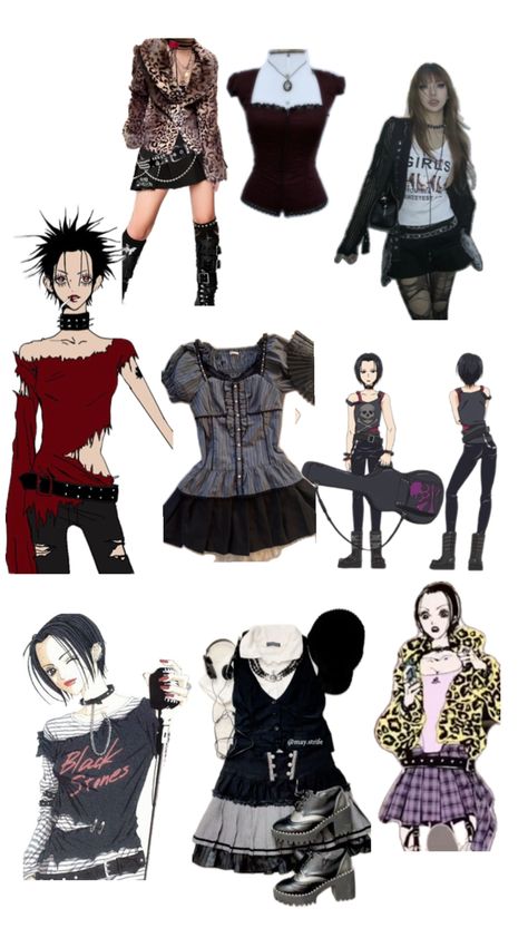 nana o nana fits (: Nana Osaki Fashion, Nana Anime Outfits, Nana Outfits Inspired, Nana Inspired Outfits, Nana Osaki Outfit, Nana Characters, Nana Outfits, Nana Aesthetic, Nana Fashion