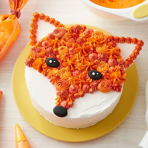 Tårta Design, Fruit Cupcakes, Fox Cake, Rosanna Pansino, Fabulous Fox, Zucchini Cake, Salty Cake, Animal Cakes, Savoury Cake