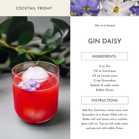 Let your taste buds blossom with a Gin Daisy 🍹💐 Bright, tart and bursting with floral Gin notes, this easy-to-make cocktail is like sipping a blooming garden! ⁠ ⁠ Mix it up today with Berkshire Dry Gin, now just $36.99—$3 off until August 1st.⁠ Gin Daisy Cocktail, Gin Daisy, Daisy Cocktail, Easy To Make Cocktails, Cocktail Cake, Cake Party, Blooming Garden, August 1st, Cocktail Drinks Recipes