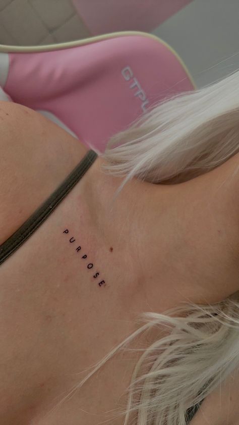 purpose word lettering tattoo aesthetic Tattoos About Purpose, Euphoria Tattoo Words, Hiraeth Tattoo Font, Momento Vivere Tattoo Fonts, Thirteen Tattoo Cursive, Purpose Tattoo, Last Name Tattoos, Name Tattoos, Tattoo Lettering