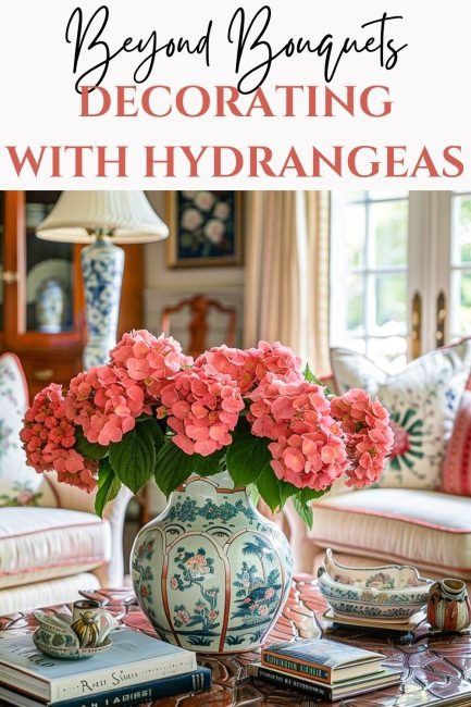 Decorating with hydrangeas means more than just putting them in flower arrangements. These lush, (dare I say voluptuous?) blooms can transform any space in your home, from centerpieces to wreaths and beyond. Before And After Room, Coffee Table Styling Ideas, Dining Table Centerpieces, Table Styling Ideas, Summer Centerpieces, Spring Centerpiece, Makeover Before And After, Simple Coffee Table, Budget Decorating