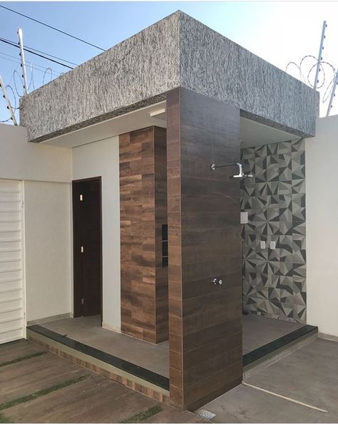 Outdoor Restroom Ideas Pool Houses, Outside Toilet Ideas Outdoor Bathrooms, Outside Toilet Ideas Backyards, Toilet Outdoor Design, Backyard Toilet, Outside Restroom, Classical Architecture Exterior, Outdoor Toilet Design, Outdoor Restroom