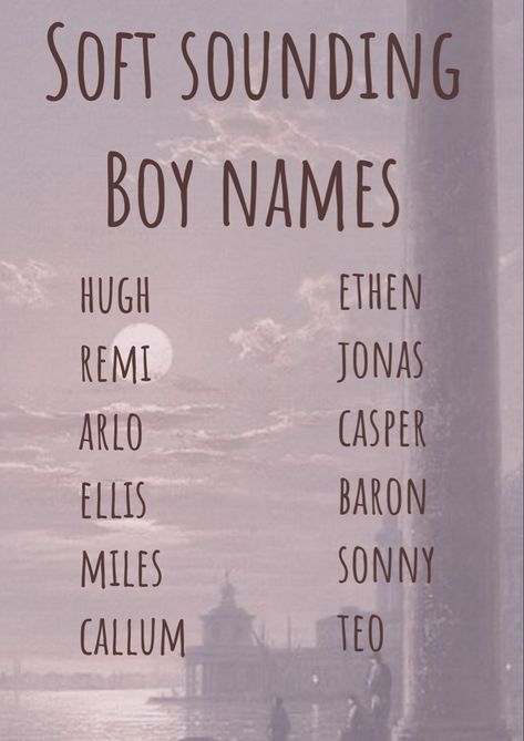 Grunge Names, Masc Names, Soft Boy Names, Aesthetic Boy Names, Aesthetic Baby Names, Oc Names, Fantasy Character Names, Unisex Baby Names, Aesthetic Baby