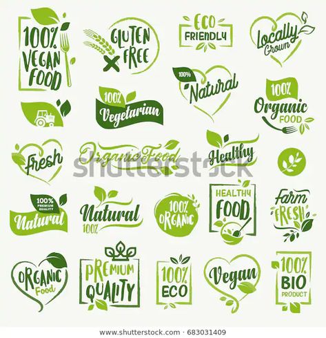 Fruits Logo Design, Desain Pantry Dapur, Organic Food Labels, Organic Food Market, Desain Merek, Organic Branding, Bio Food, Creative Calendar, Organic Recipes Healthy